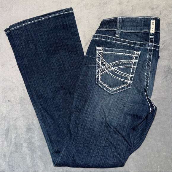 Ariat R.E.A.L. Denim Mid Rise Boot Cut Jeans Women’s Size 28 Short - Picture 1 of 12